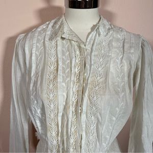 Antique Ivory Embroidered Blouse